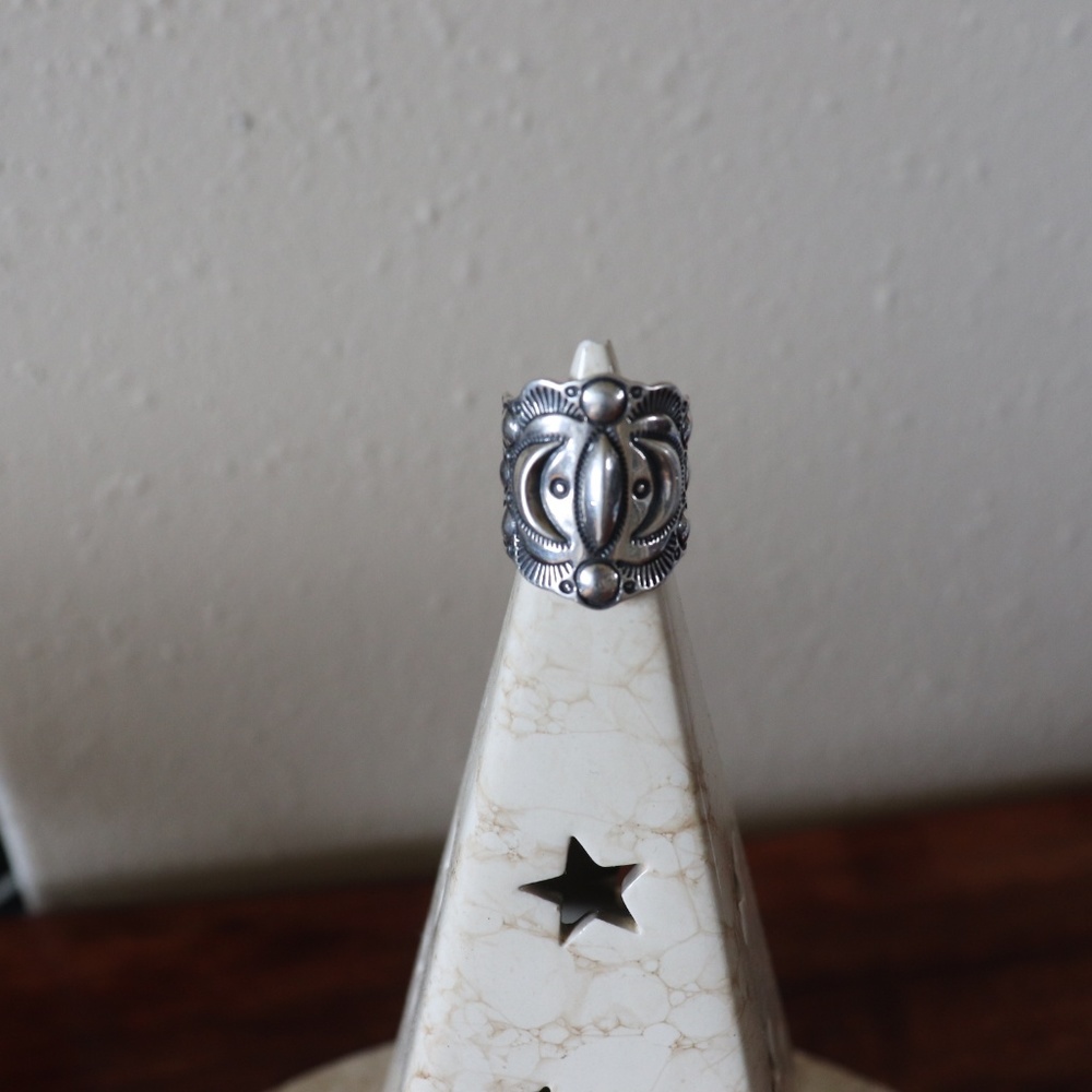 American West Sterling Silver Crescent Moon Ring - Picture 4 of 6